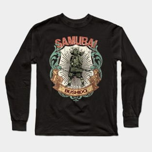 Warrior Japanese Vintage Samurai Bushido Streetwear Urban 597 Long Sleeve T-Shirt